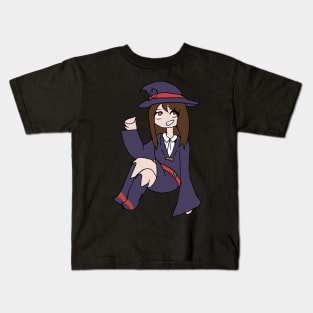 Atsuko Kagari Chibi Sticker, Button, + Others Kids T-Shirt